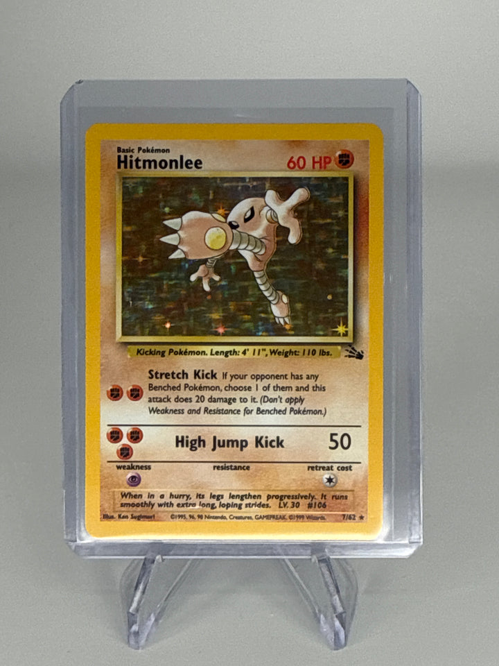 Pokemon TCG 1999 Hitmonlee Fossil Holo, 7/62