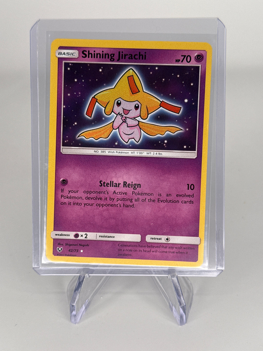 Pokemon TCG 2017 Shining Jirachi Shining Legends Holo, 42/73