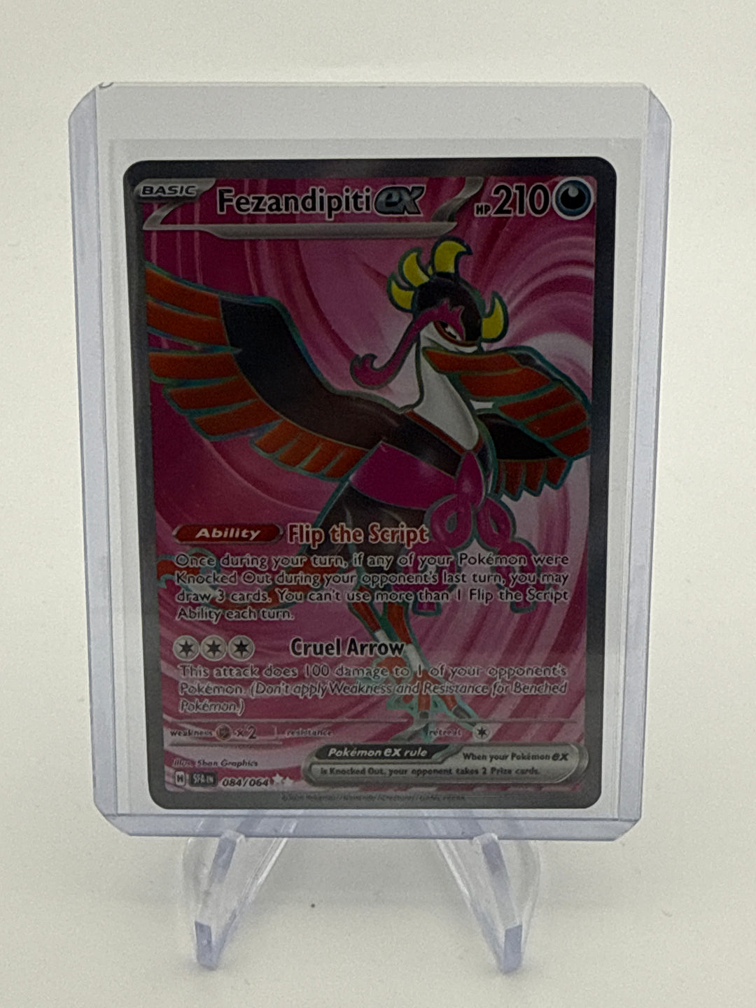 Pokemon TCG 2024 Fezandipiti EX Shrouded Fable Full Art, 084/064