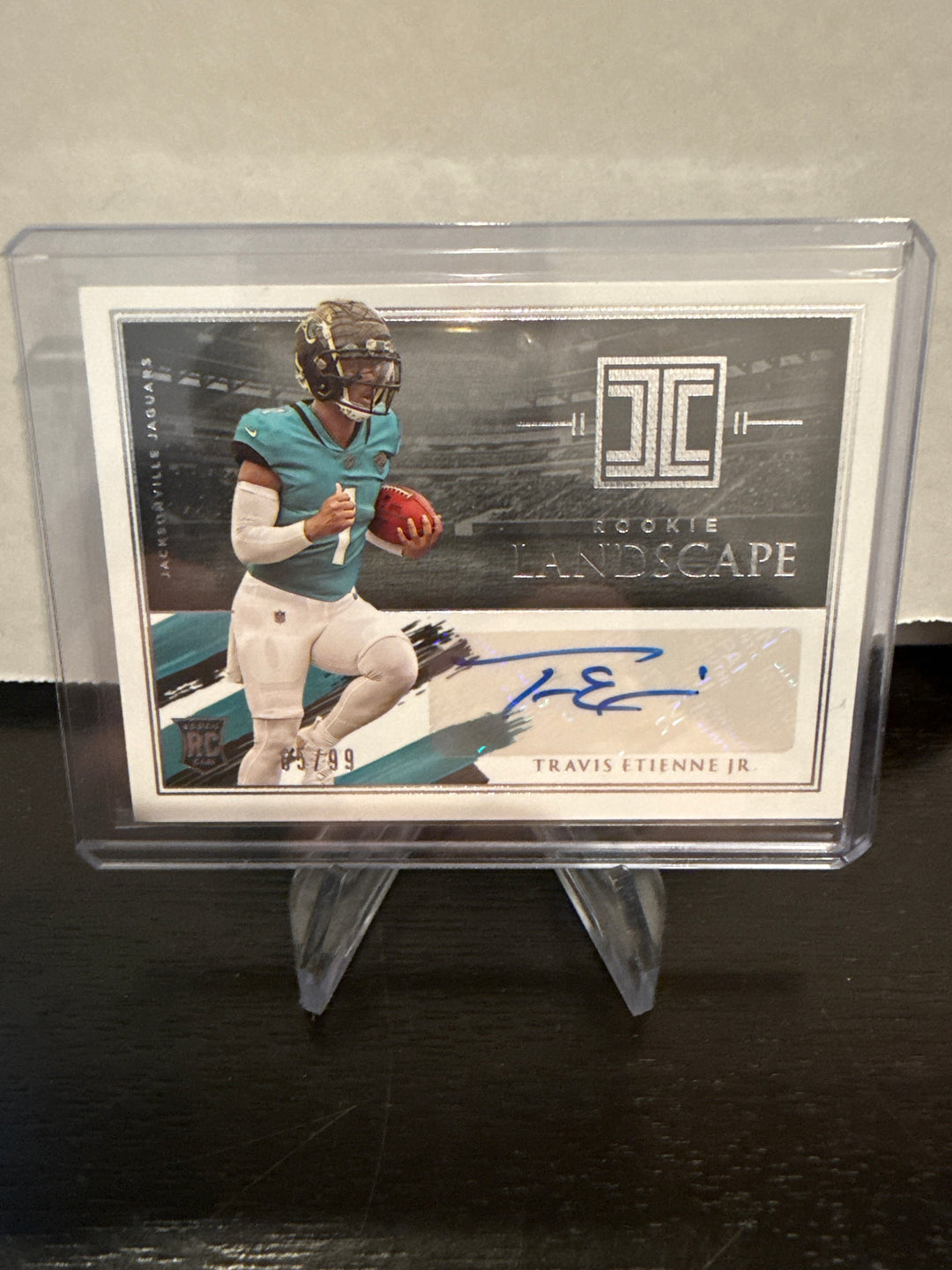 Travis Etienne Jr 2021 Panini Impeccable Rookie Landscape Auto, 65/99