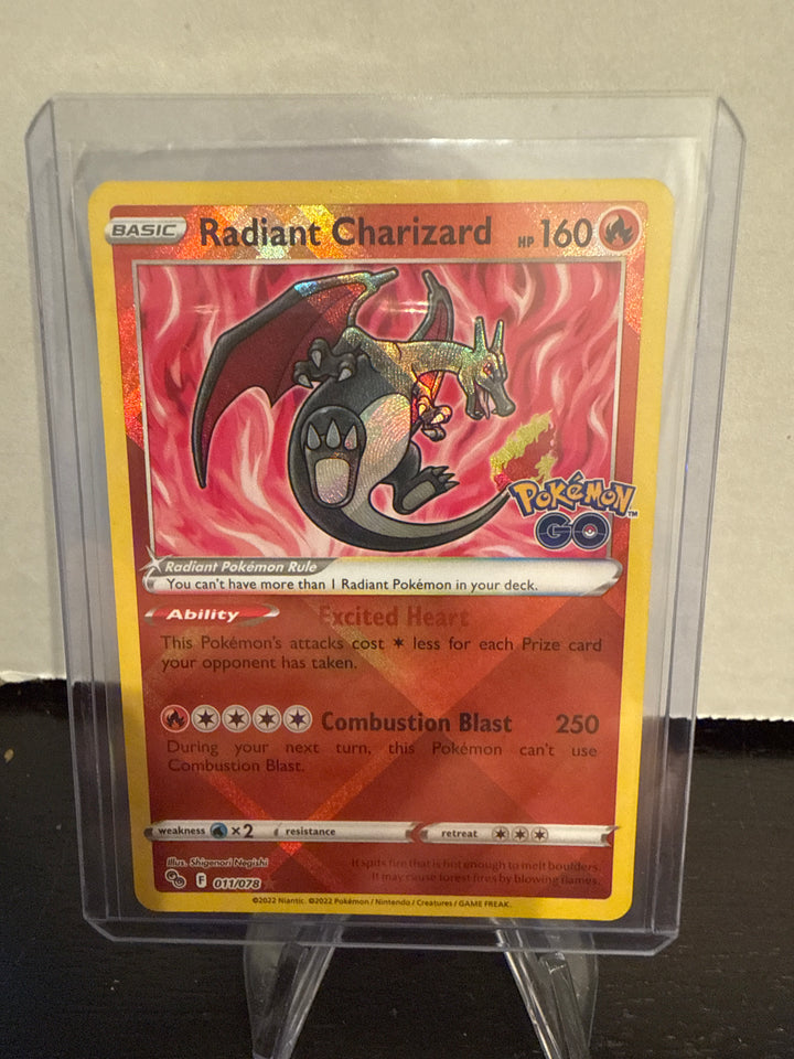 Pokemon TCG 2022 Radiant Charizard Holo Pokemon Go, 011/078