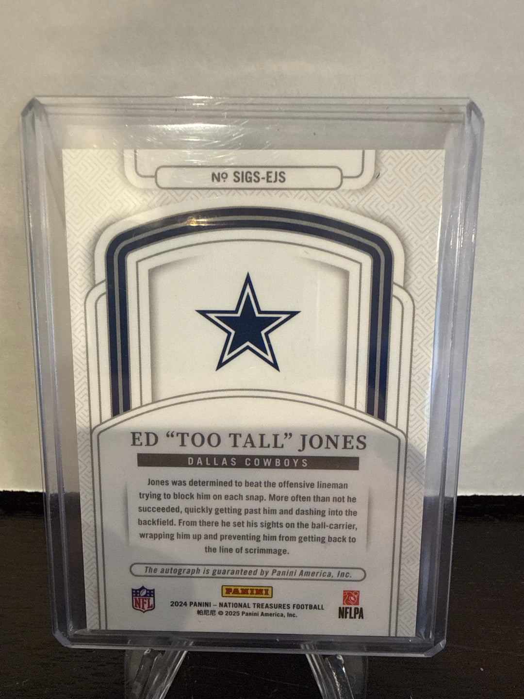 Ed "Too Tall" Jones 2024 Panini National Treasures Auto, 79/99