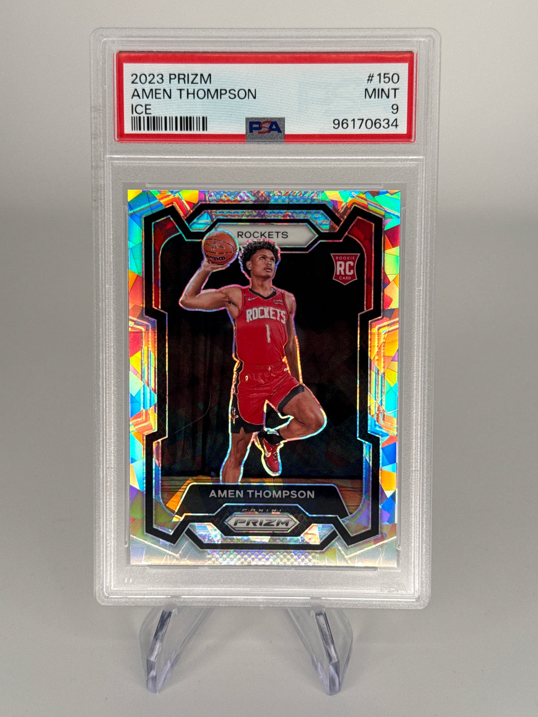 Amen Thompson 2023 Panini Prizm Ice Rookie, PSA 9 Mint