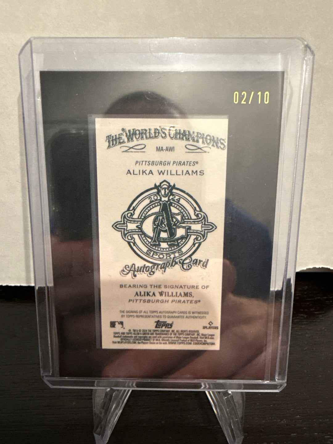 Alika Williams 2024 Allen & Ginter Black Frame Rookie Auto, 02/10