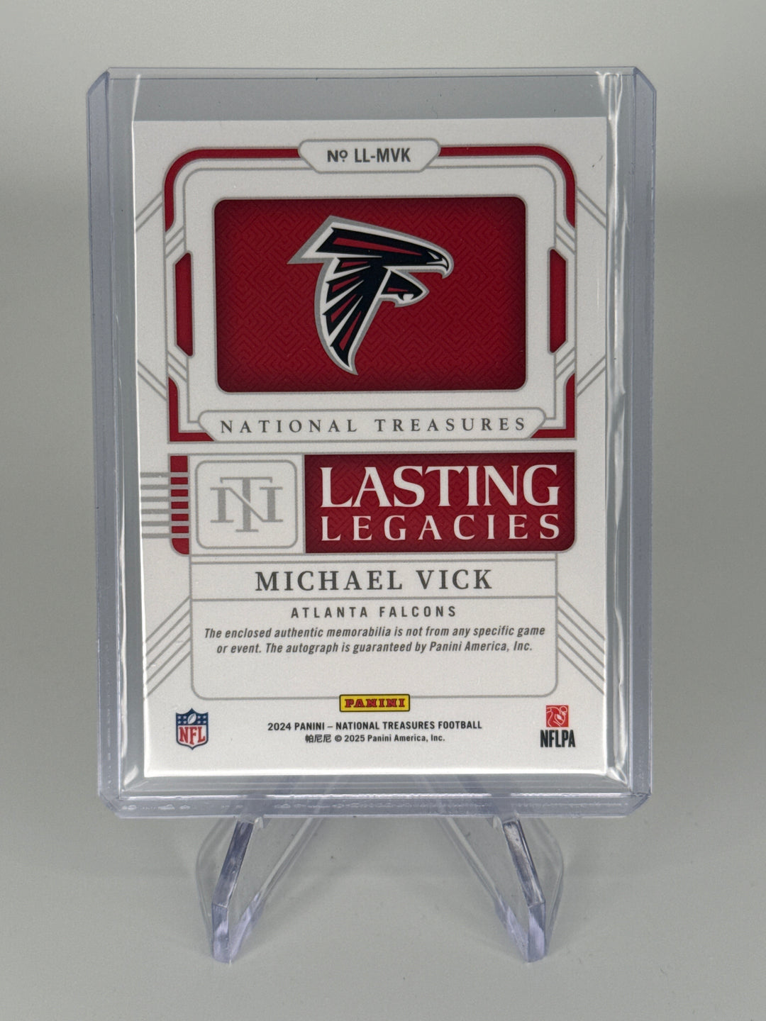 Michael Vick 2024 Panini National Treasures Lasting Legacies Patch Auto, 63/99