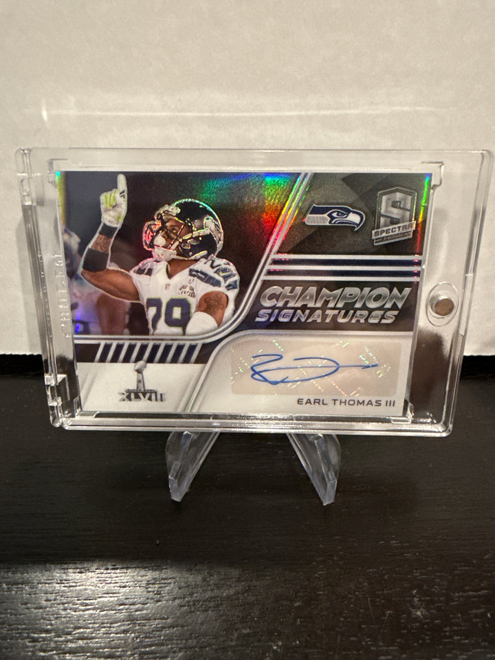Earl Thomas 2022 Panini Spectra Super Bowl Champion Auto, 29/50