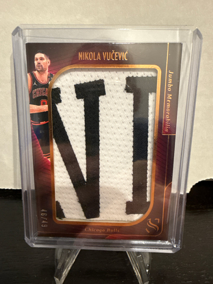 Nikola Vucevic 2024 Panini Silhouette Jumbo Game Used Memorabilia, 46/49