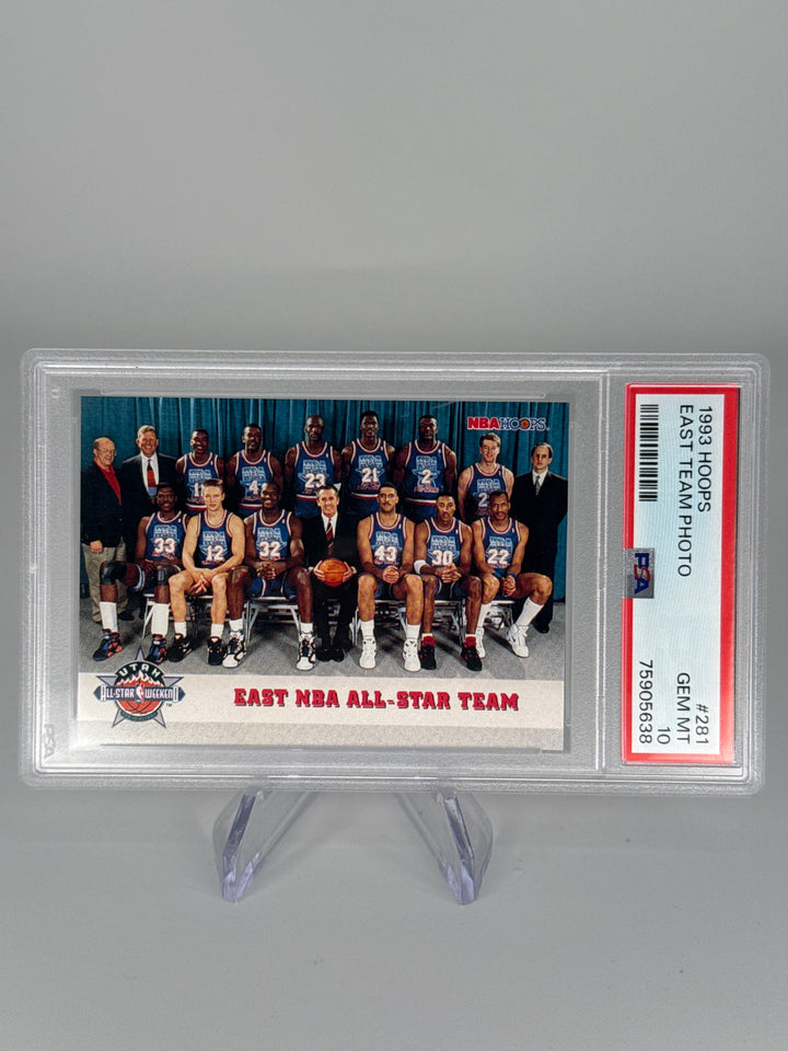1993 NBA Hoops East Team Photo, PSA 10 Gem Mint