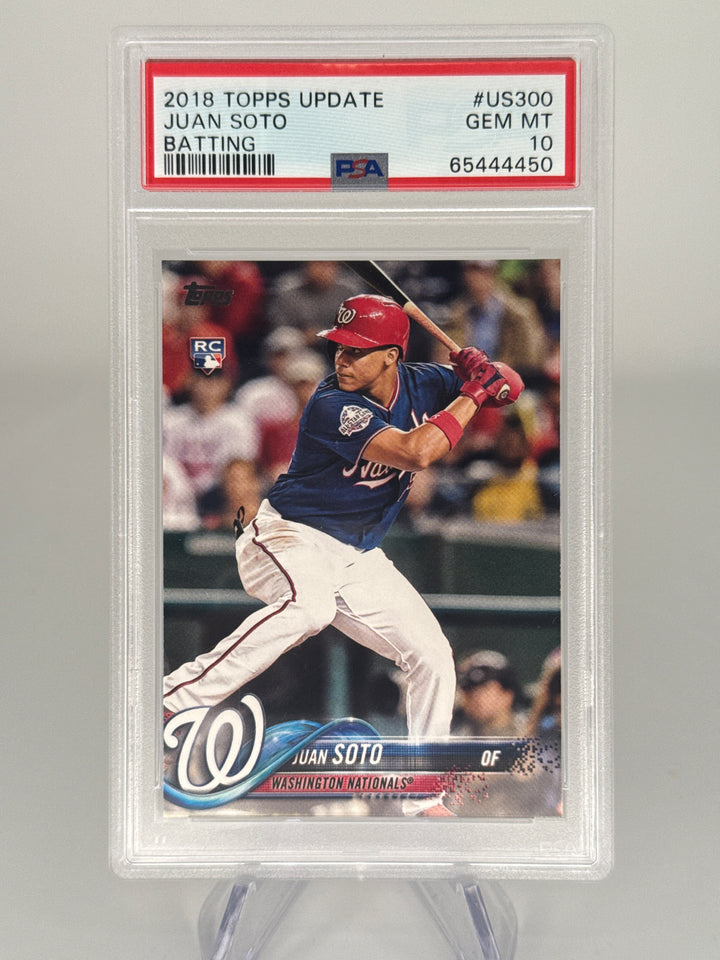 Juan Soto 2018 Topps Update Batting Rookie Card, PSA 10 Gem Mint