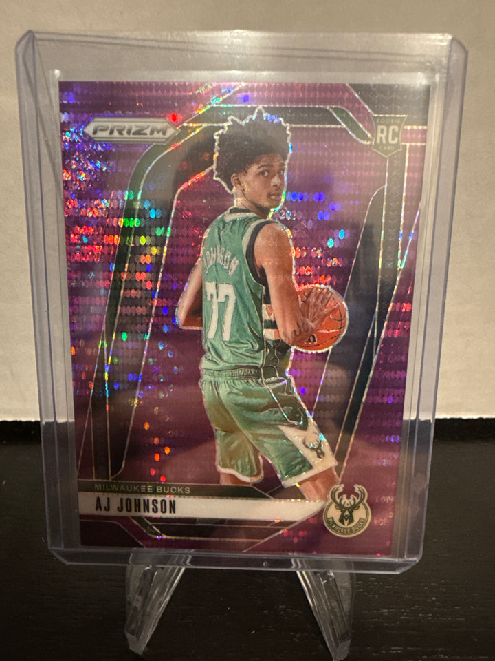 AJ Johnson 2024 Panini Prizm Purple Seismic Rookie, 30/35