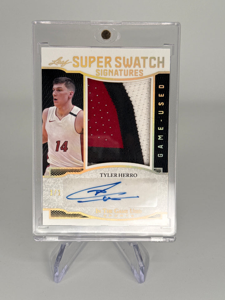 Tyler Herro 2024 Leaf In The Game Super Swatch Signatures 1/1