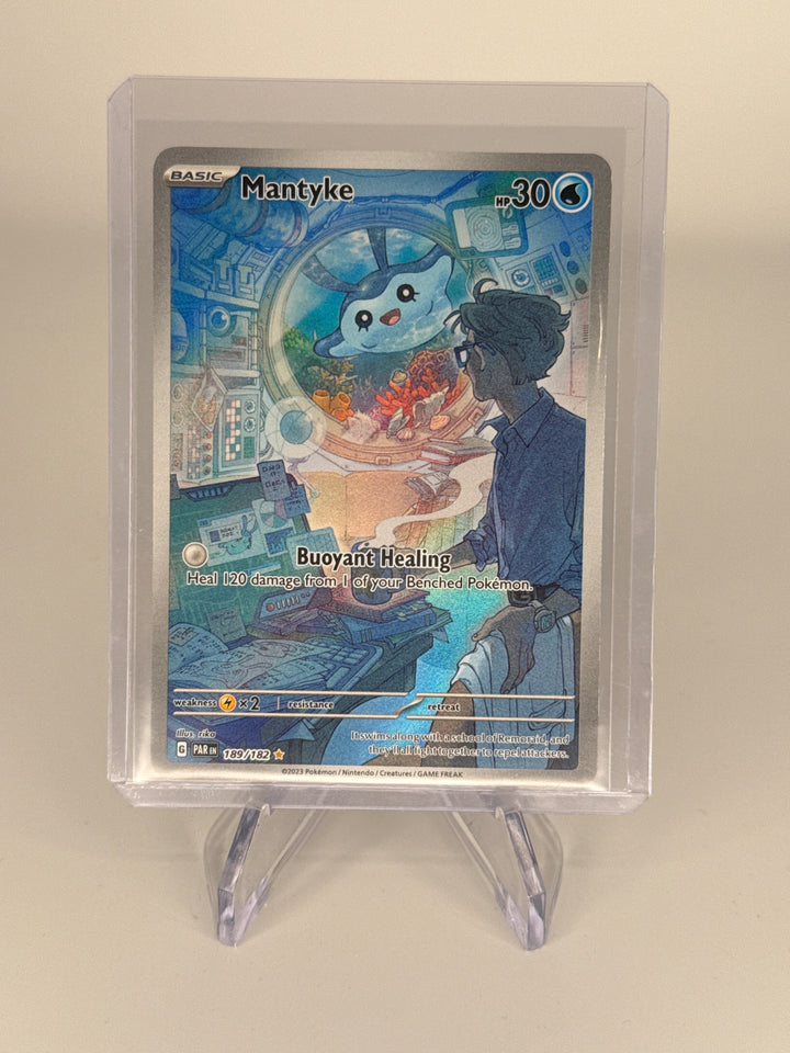 Pokemon TCG 2024 Mantyke Paradox Rift Full Art Special Illustration Rare, 189/182