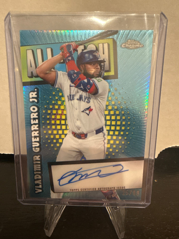 Vladimir Guerrero Jr 2025 Topps Chrome All-Etch Refractor Auto, 25/99