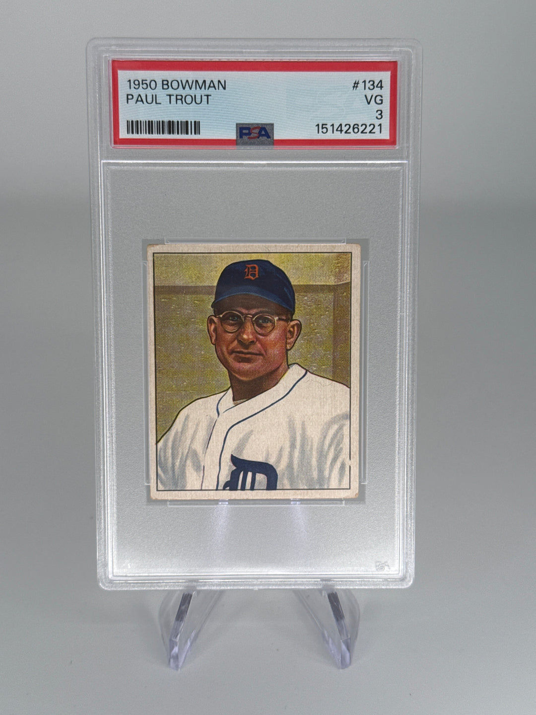 Paul Trout 1950 Bowman, PSA 3
