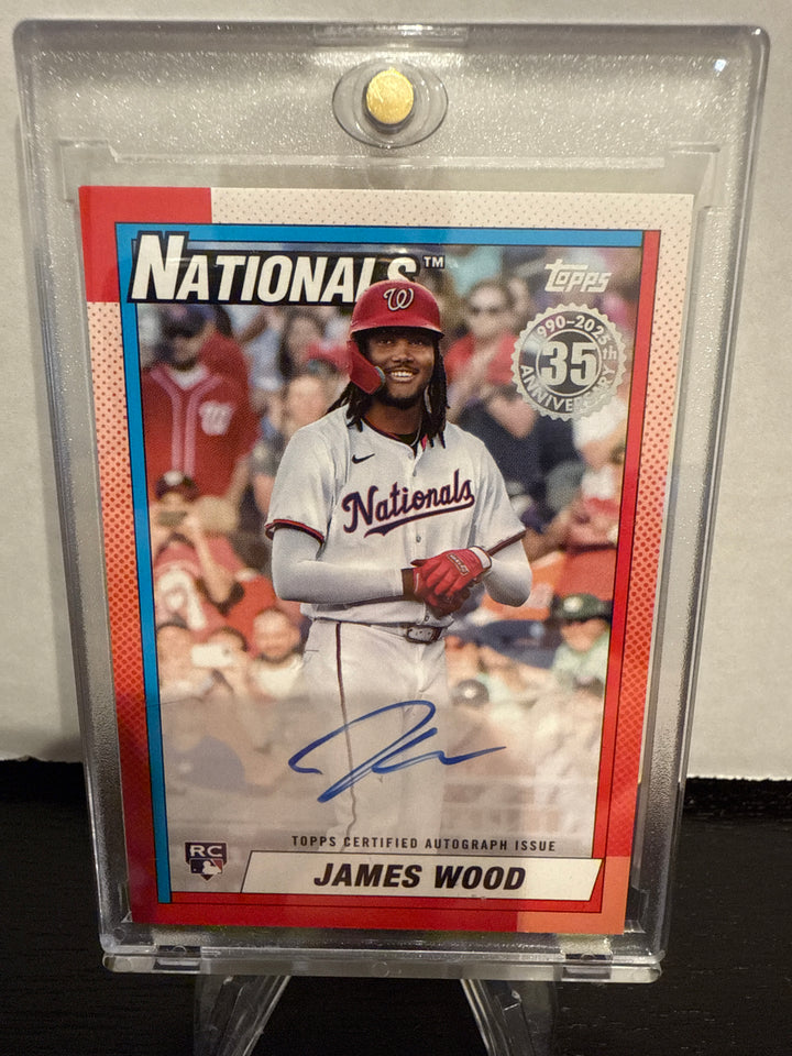 James Wood 2025 Topps 1990 Topps Baseball Rookie Auto
