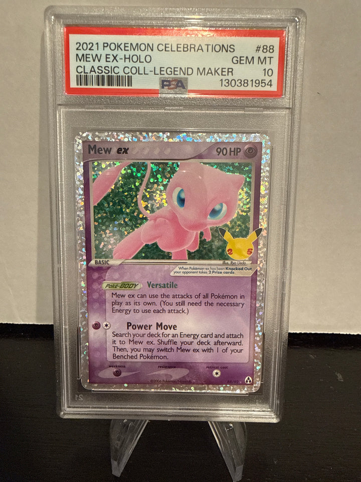 Pokemon TCG 2006 Mew EX Celebrations Collection Ultra Rare Holo, 88/92, PSA 10 Gem Mint