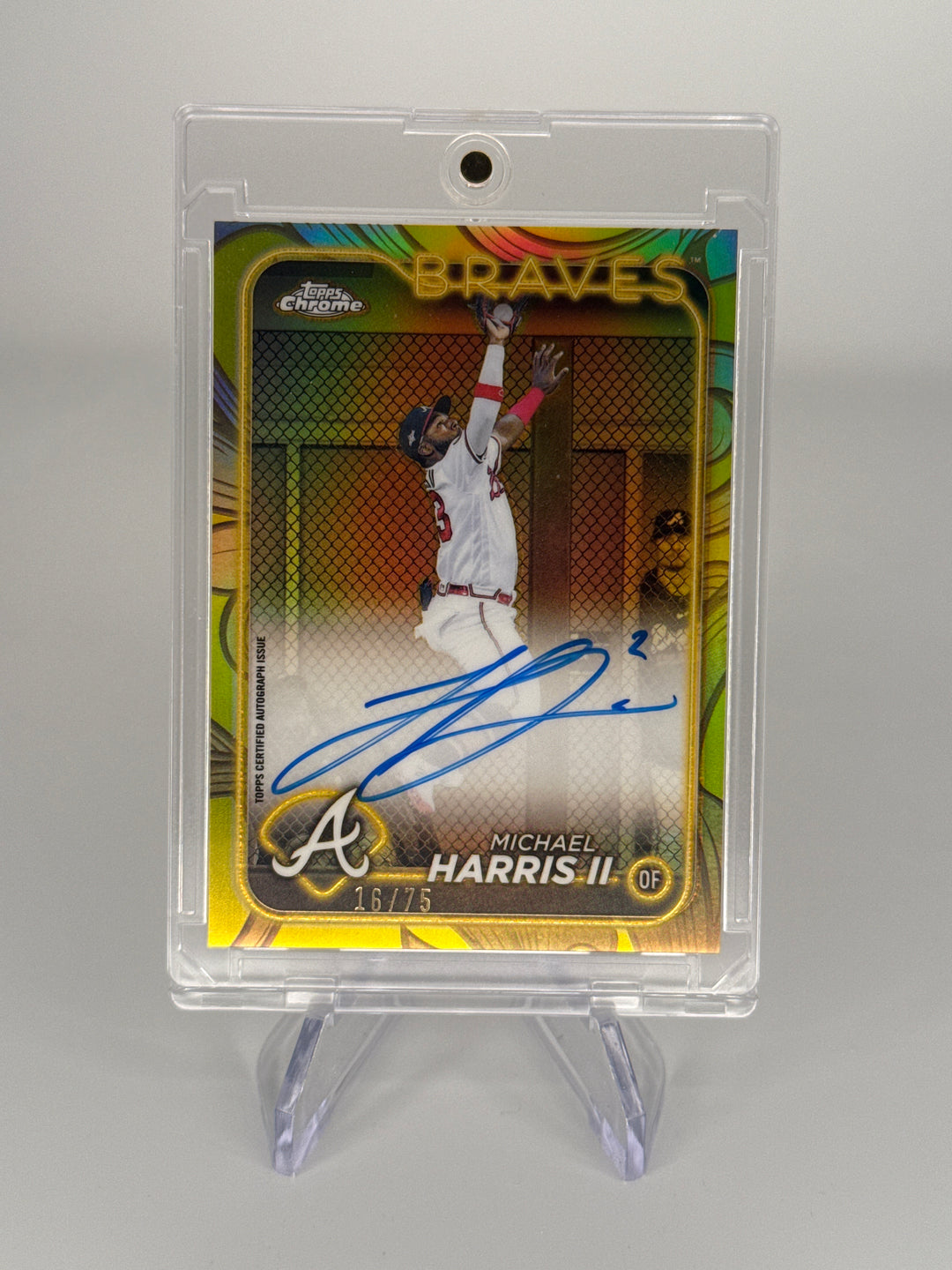 Michael Harris 2024 Topps Gilded Collection Auto, 16/75