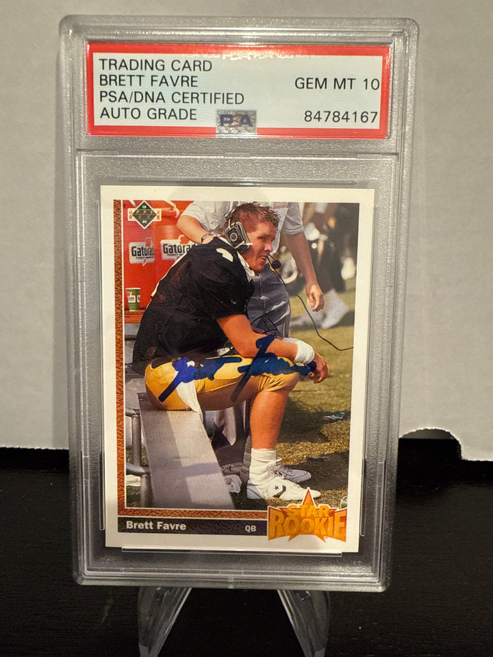 Brett Favre 1991 Upper Deck Star Rookie Auto, PSA 10 Gem Mint