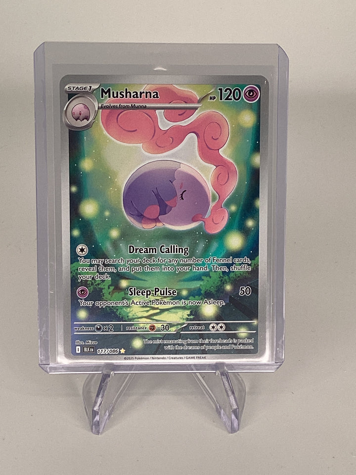 Pokemon TCG 2025 Musharna Black Bolt Full Art Illustration Rare, 117/086