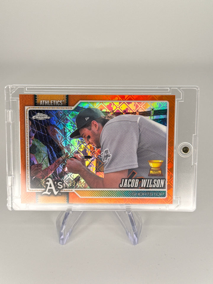 Jacob Wilson 2026 Topps Chrome Logofractor Image Variation Orange Refractor, 23/25