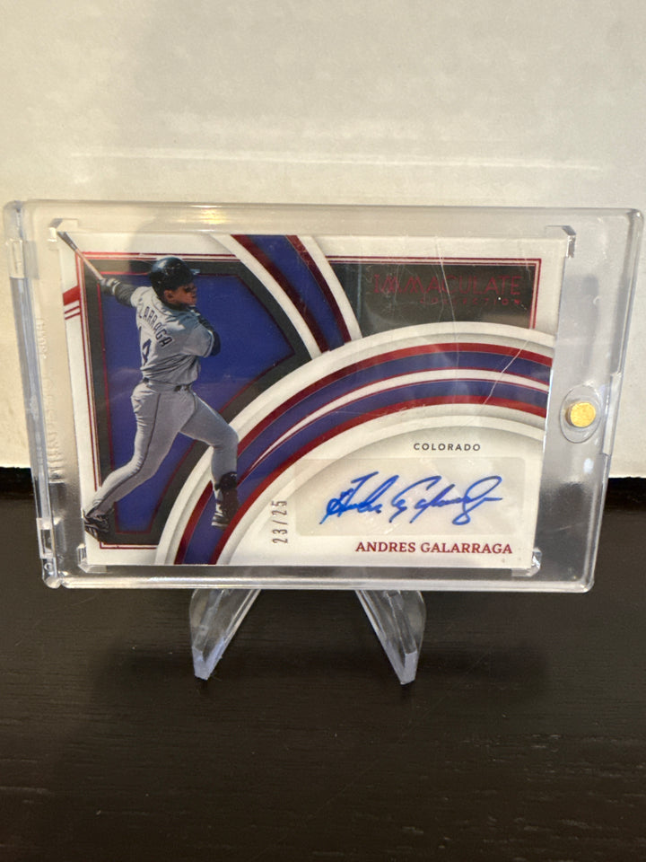 Andres Galarrage 2022 Panini Immaculate Auto, 23/25