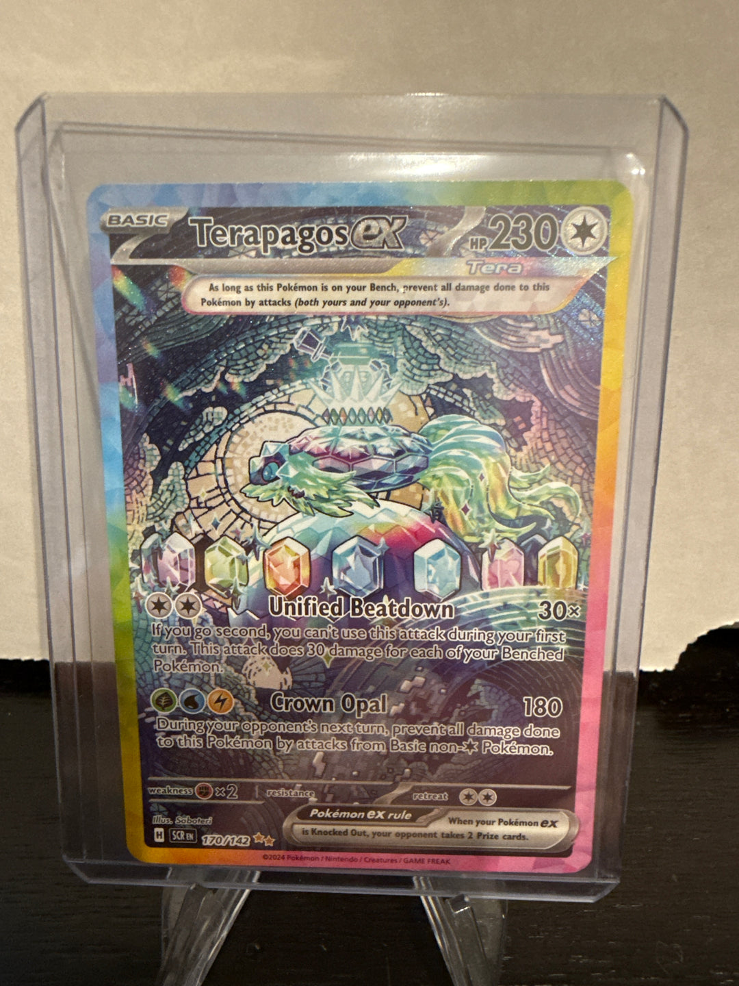 Pokemon TCG 2024 Terapagos EX Stellar Crown Full Art Special Illustration Rare, 170/142