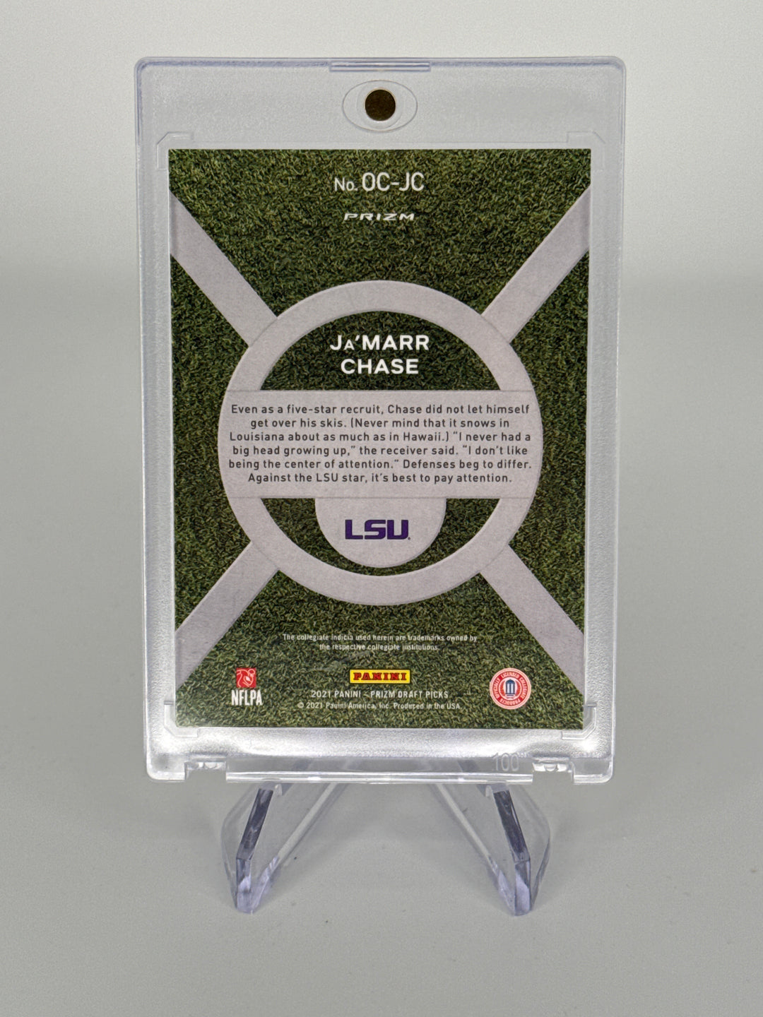 Ja'Marr Chase 2021 Panini Prizm Draft Picks on Campus SSP Case Hit Rookie