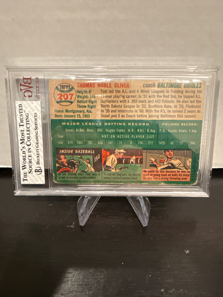 Tom Oliver 1954 Topps, BVG 3