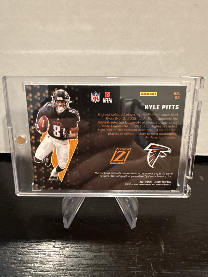 Kyle Pitts 2021 Panini Zenith Rookie Patch Autograph Sparkle, 21/30