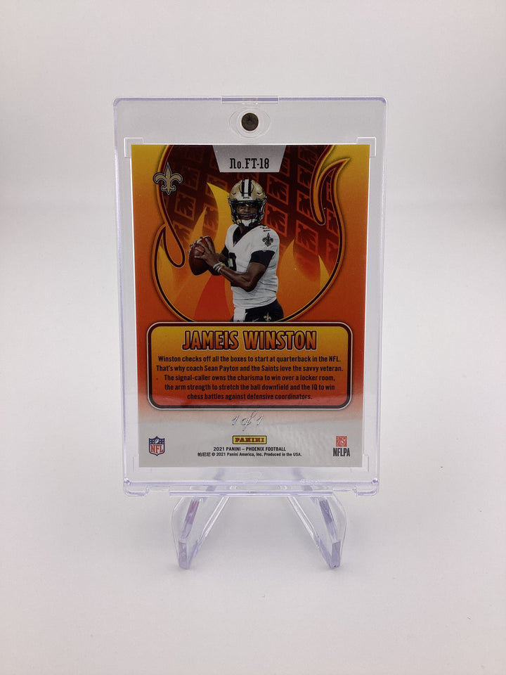 Jameis Winston 2021 Panini Phoenix Flame Throwers 1/1 Gold Vinyl