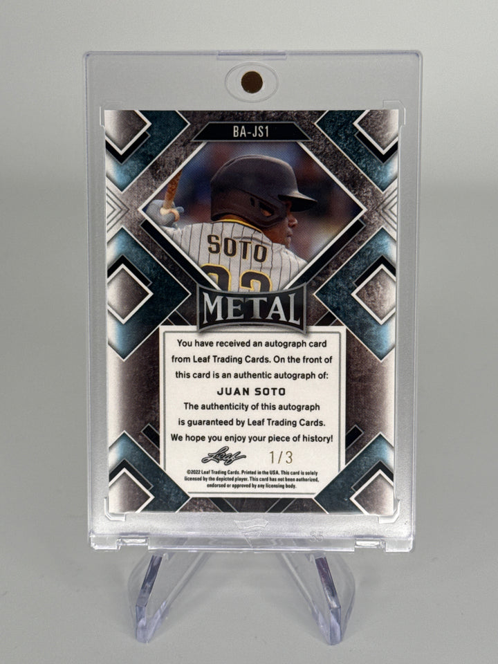 Juan Soto 2022 Leaf Metal Auto, 1/3