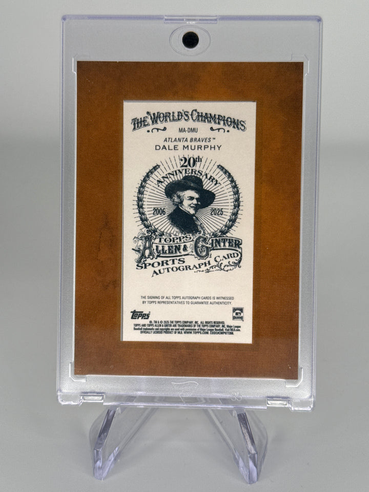 Dale Murphy 2025 Topps Allen & Ginter Mini Framed Red Auto, 5/10