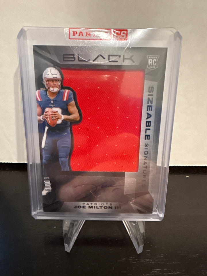 Joe Milton 2024 Panini Black Rookie Patch Auto, 68/99