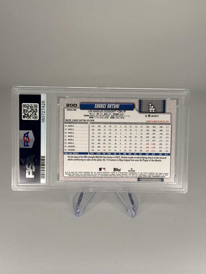 Shohei Ohtani 2026 Topps Series One Dugout Peeks SP, PSA 10 Gem Mint