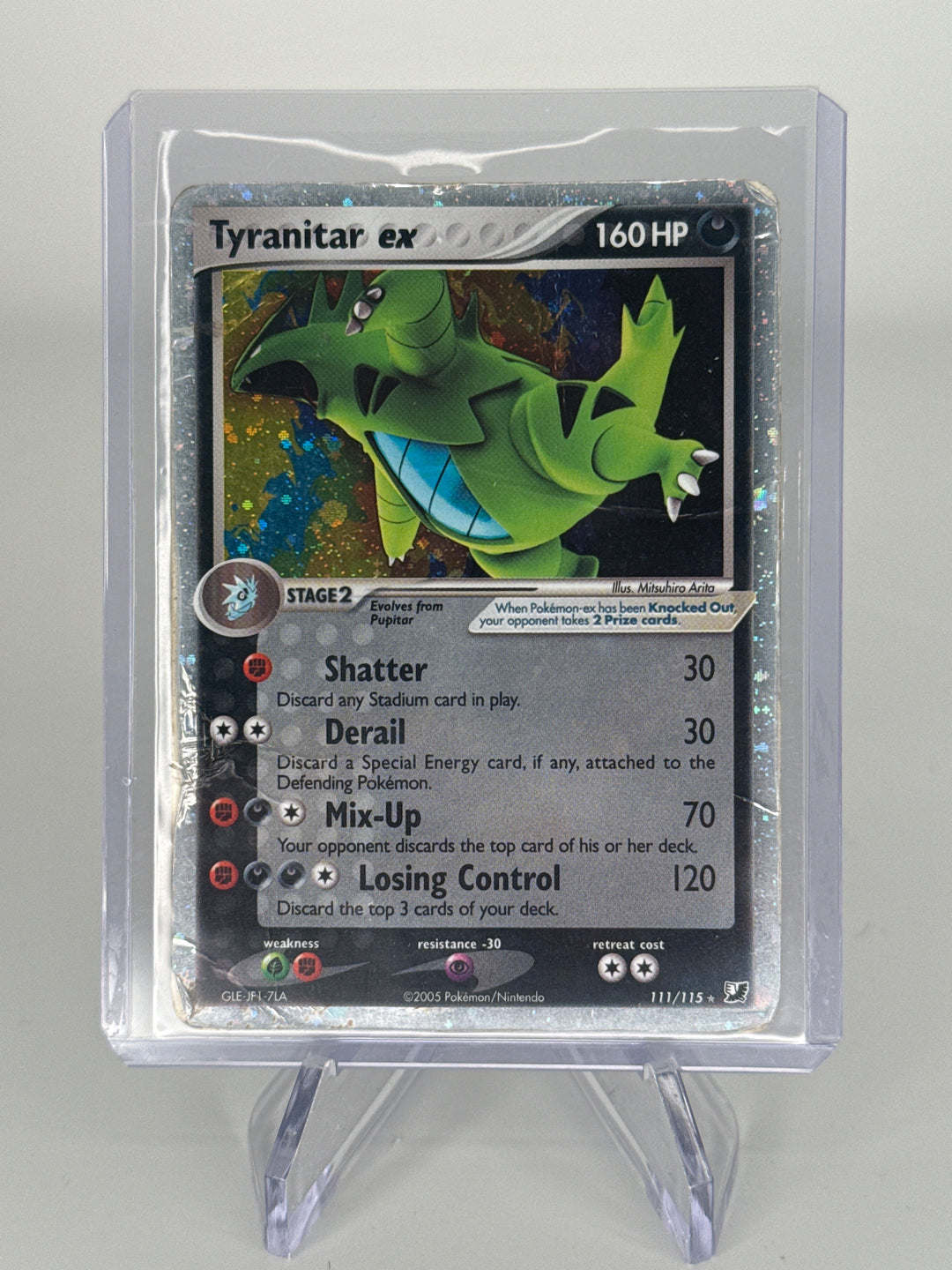 Pokemon TCG 2005 Tyranitar EX Unseen Forces Holo, 111/115