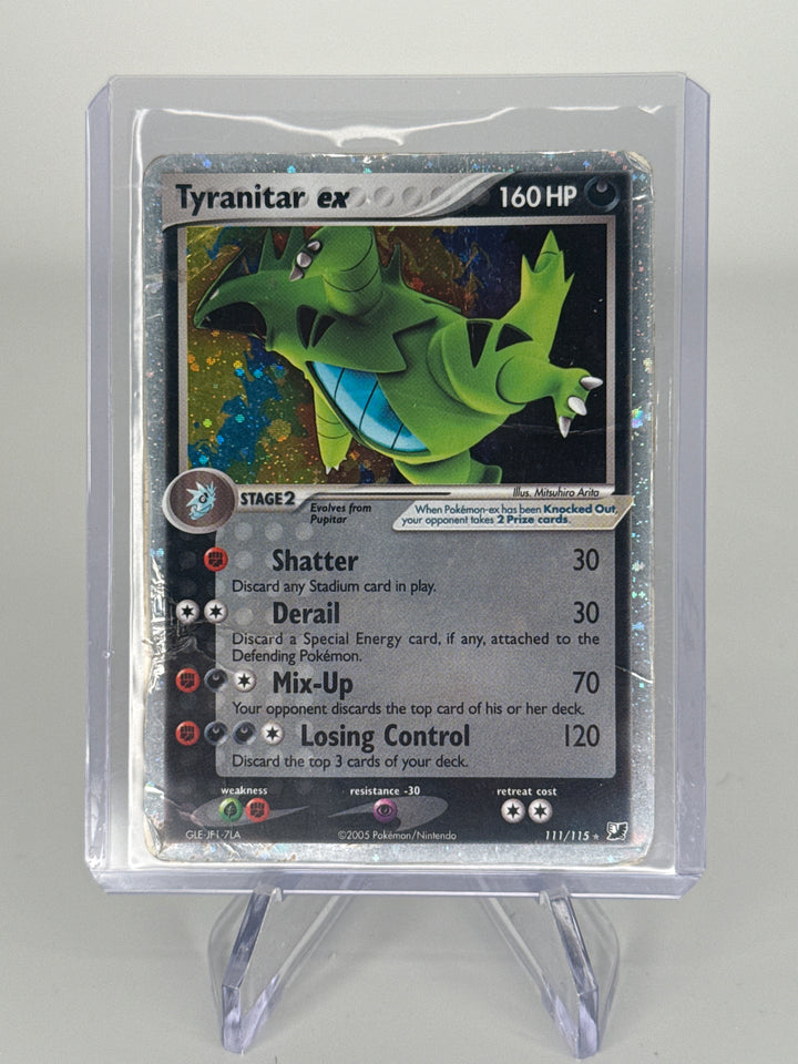 Pokemon TCG 2005 Tyranitar EX Unseen Forces Holo, 111/115