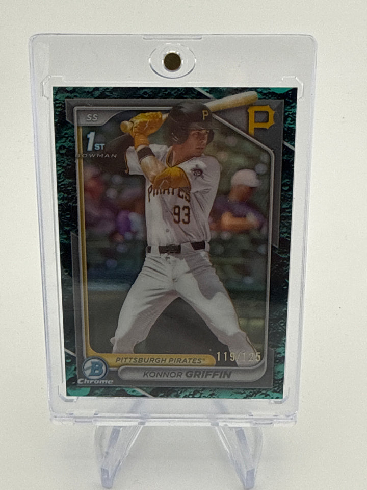 Konnor Griffin 2024 Bowman Draft Chrome Aqua Lunar Refractor, 119/125