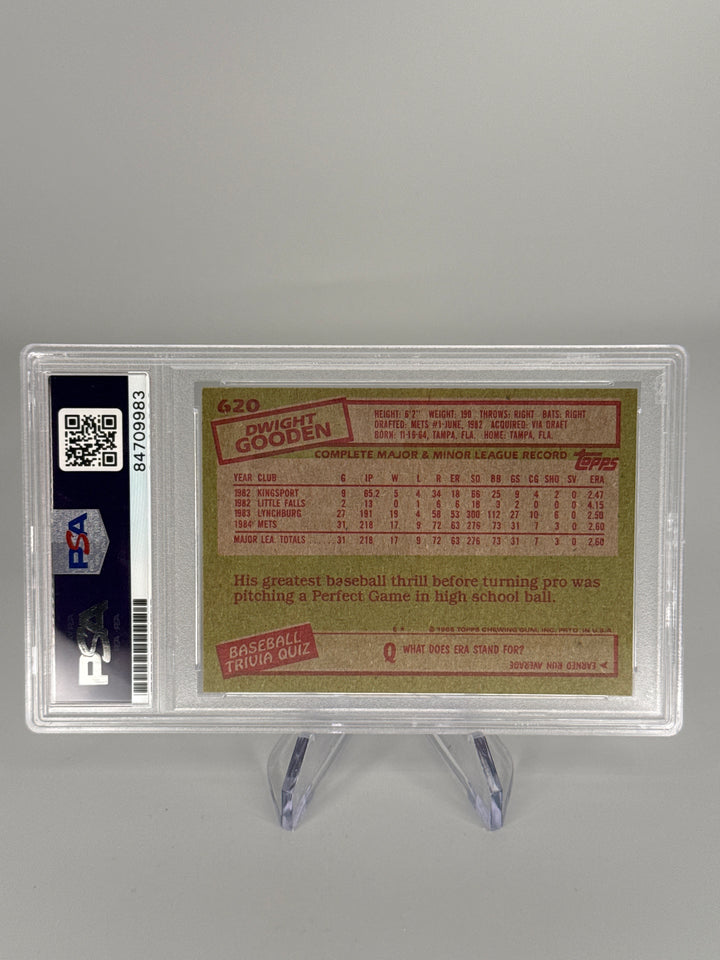 Dwight Gooden 1985 Topps Rookie, PSA 10 Gem Mint Auto