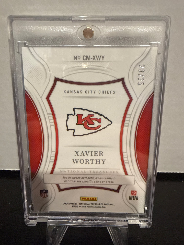 Xavier Worthy 2024 Panini National Treasures Century Materials Rookie Relic, 20/25