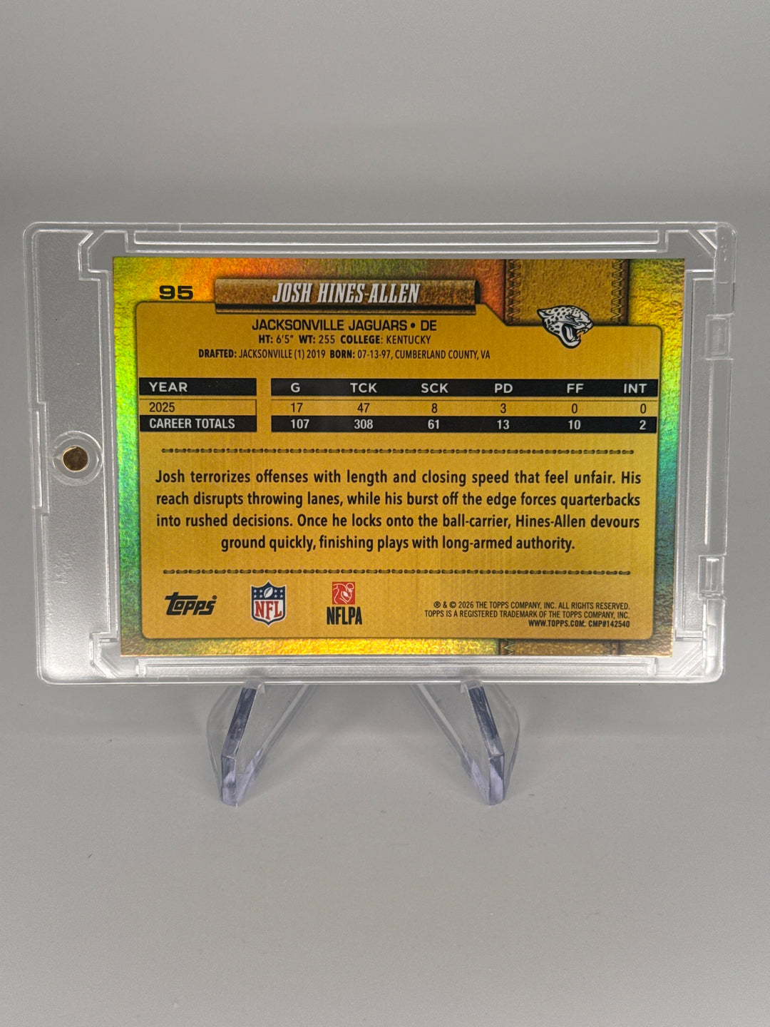 Josh Hines Allen 2026 Topps Flagship Gold Mirror Variation SSP