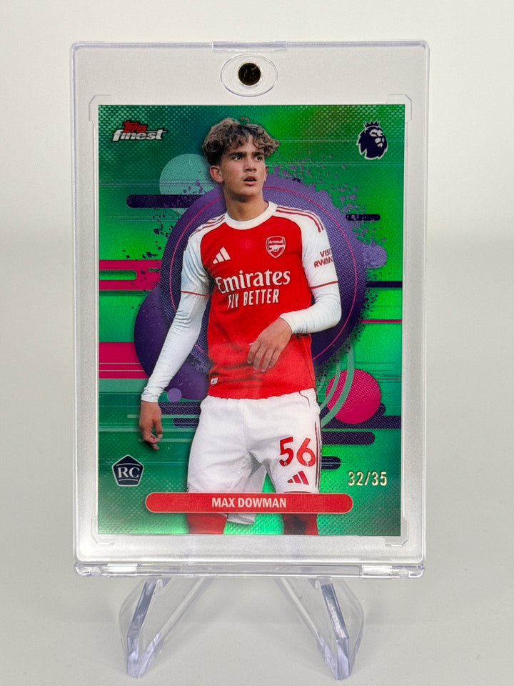 Max Dowman 2026 Topps Finest Green Refractor Rookie, 32/35