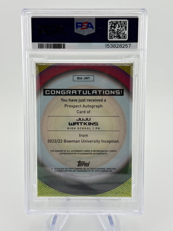 Juju Watkins 2023 Topps Inception 1st Initiation Auto, PSA 10 Gem Mint