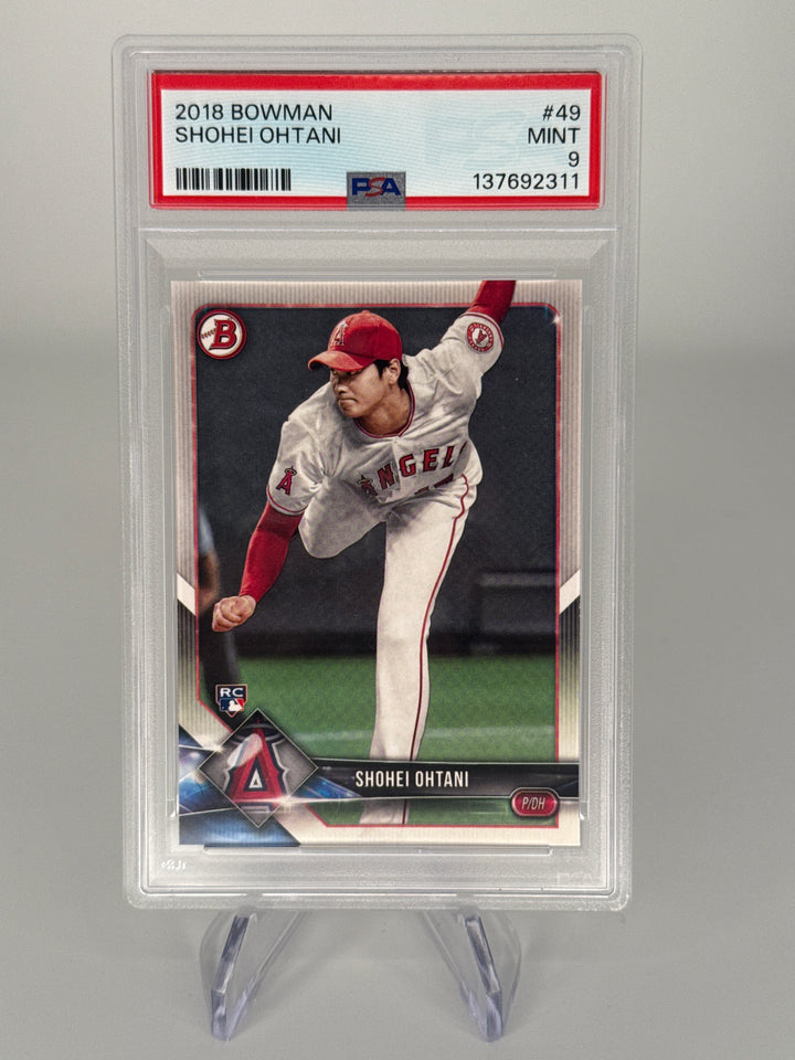 Shohei Ohtani 2018 Bowman Rookie Card, PSA 9 Mint