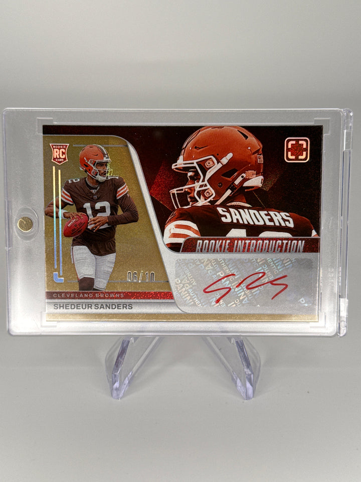 Shedeur Sanders 2025 Panini Photogenic Gold Rookie Auto, 06/10