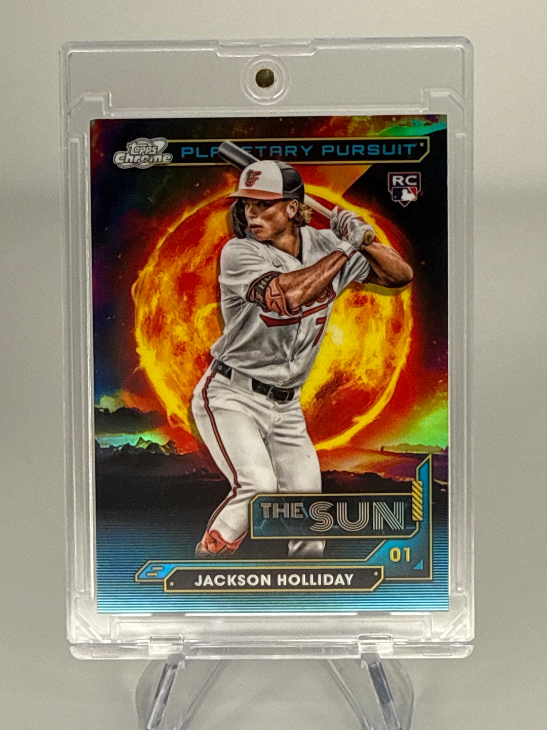 Jackson Holliday 2024 Topps Cosmic Chrome Planetary Pursuit The Sun, SSP Case Hit Rookie