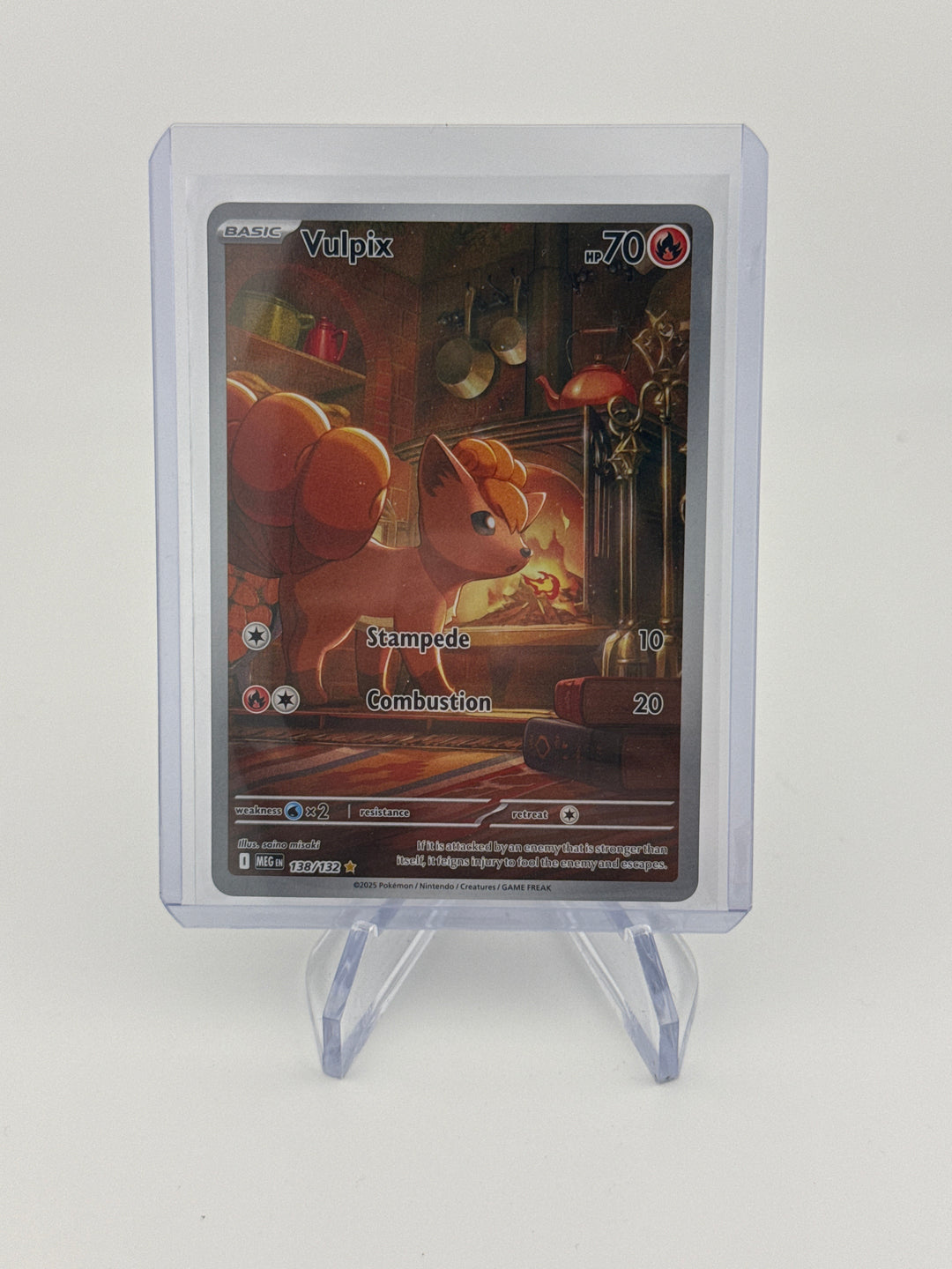 Pokemon TCG 2025 Vulpix Mega Evolutions Full Art Illustration Rare, 138/132