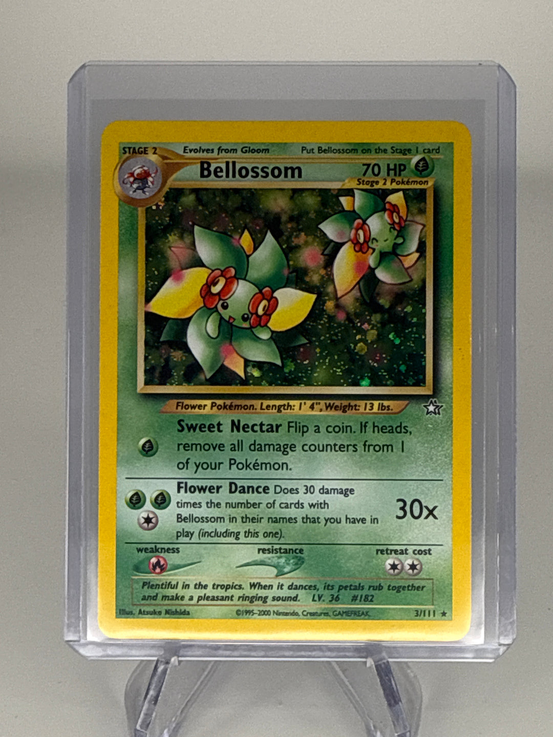 Pokemon TCG 2000 Bellossom Neo Genesis Holo, 3/111