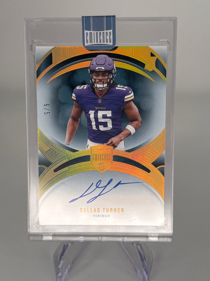 Dallas Turner 2024 Panini Eminence Rookie Auto, 5/5