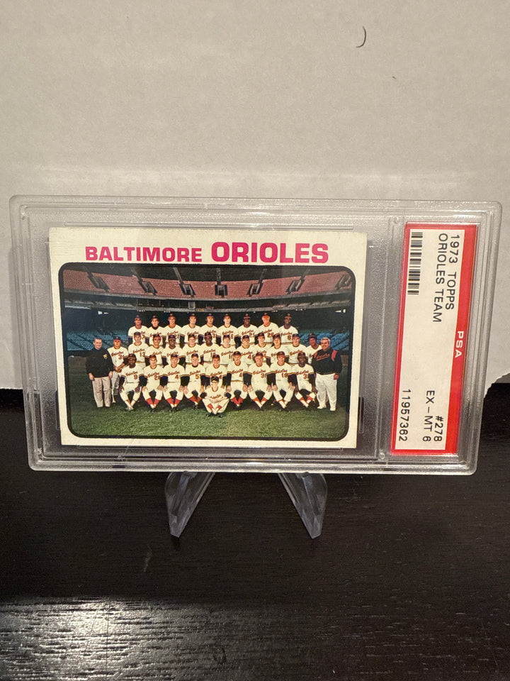 1973 Topps Orioles Team, PSA 6