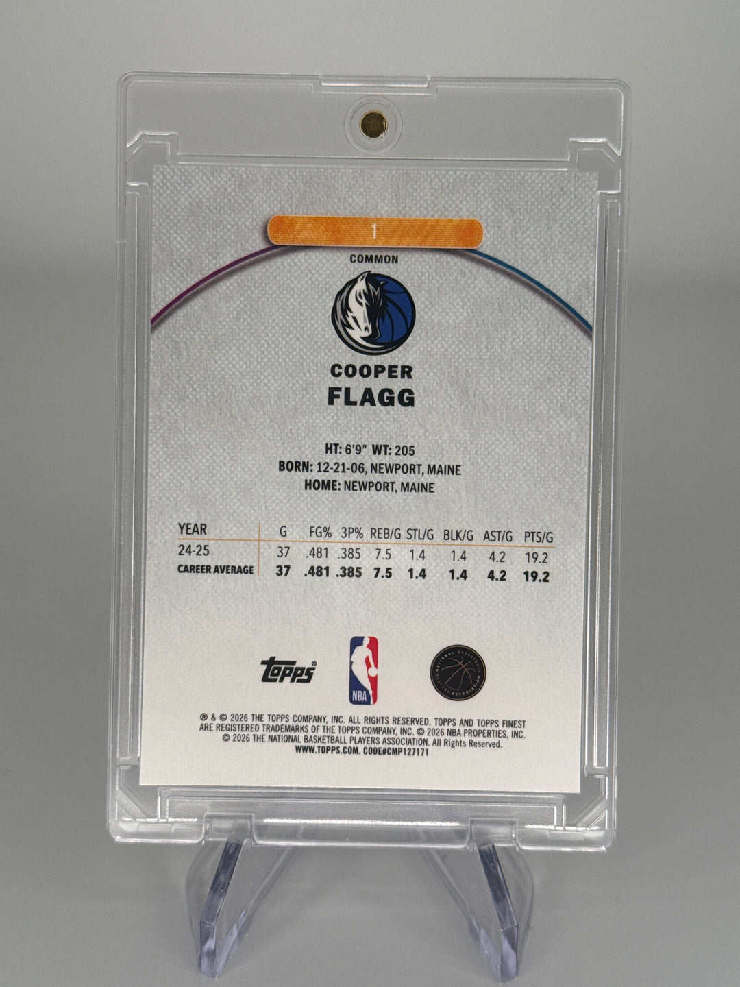 Cooper Flagg 2026 Topps Finest Oil Spill SP Refractor Rookie